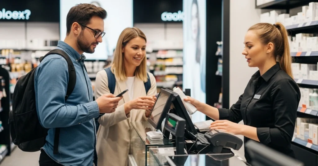 how does mystery shopping work in a retail store with a customer interacting with staff while observing service quality